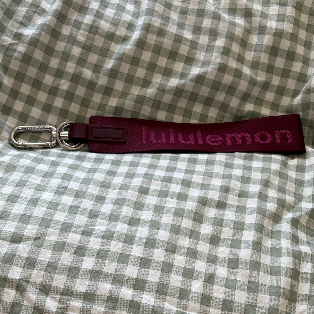 Lululemon Athletica Maroon Never Lost Keychain